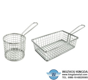 French frying mesh basket